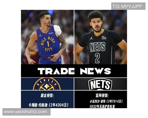掘金交易小波特与32年首轮选秀权换取卡梅隆提升球队实力 掘金交易小波特与32年首轮选秀权换取卡梅隆提升球队实力